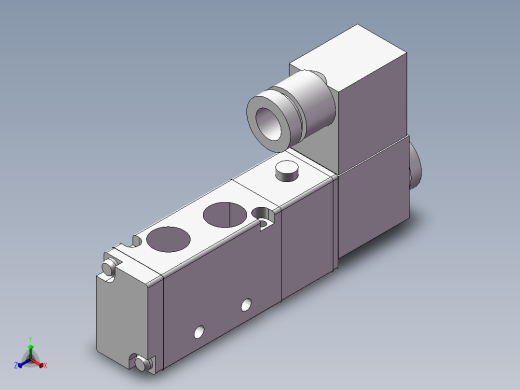 4V210-08-DC24V（单线圈）电磁阀正等轴测缩略图