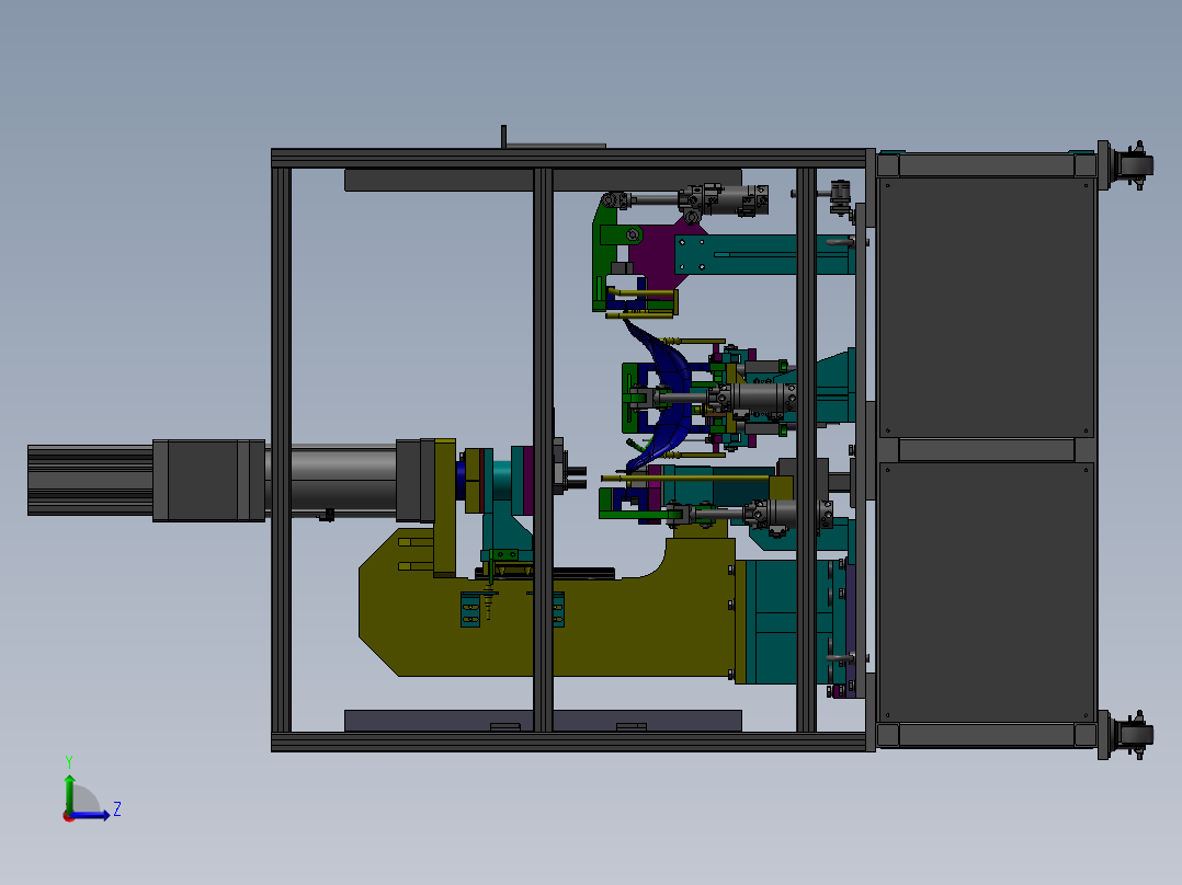 23自动冲孔机左视图