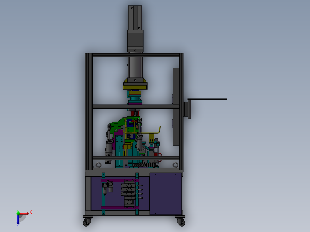 23自动冲孔机俯视图