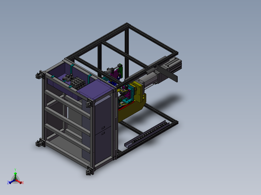 23自动冲孔机正等轴测图