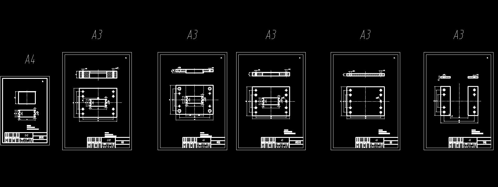 固定板落料模（CAD图+Proe三维）