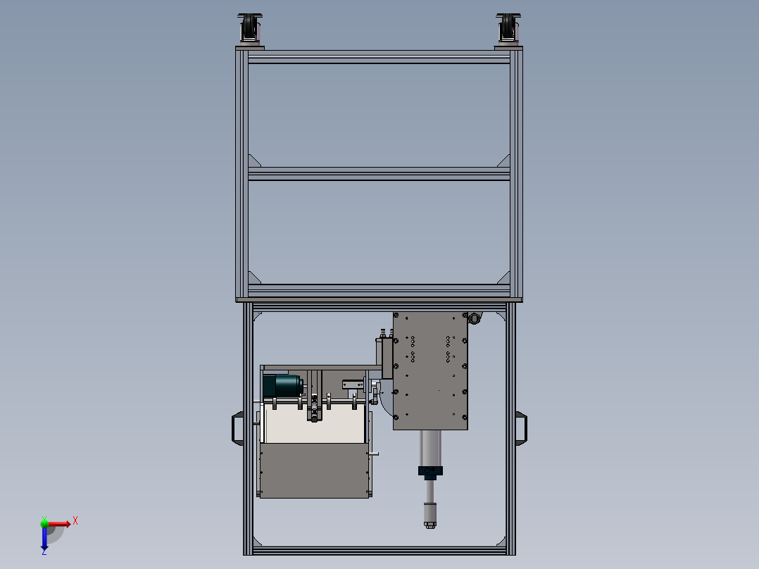 自动油管安装机（sw18可编辑+cad）俯视图