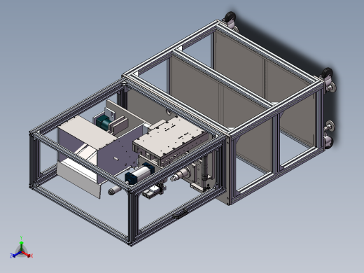 自动油管安装机（sw18可编辑+cad）正等轴测缩略图