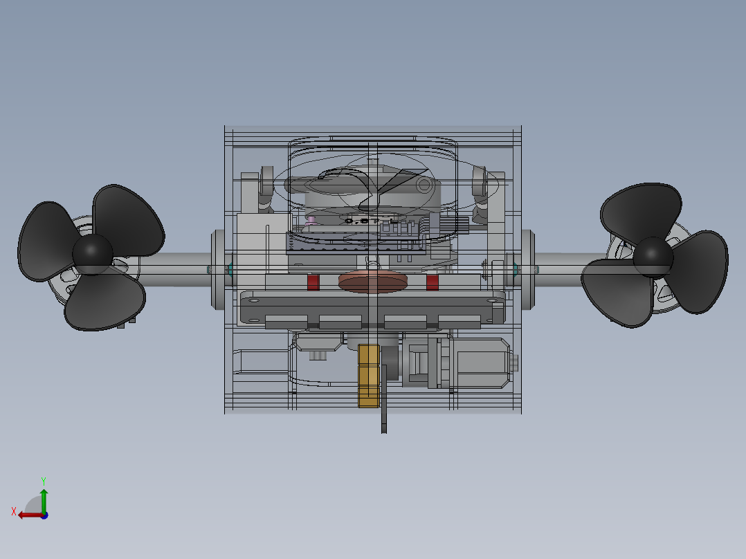 自制ROV遥控潜水艇gamma后视图