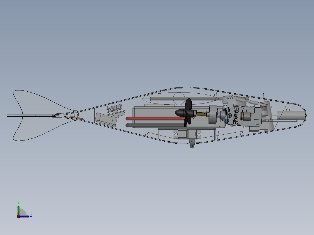 自制ROV遥控潜水艇gamma左视图