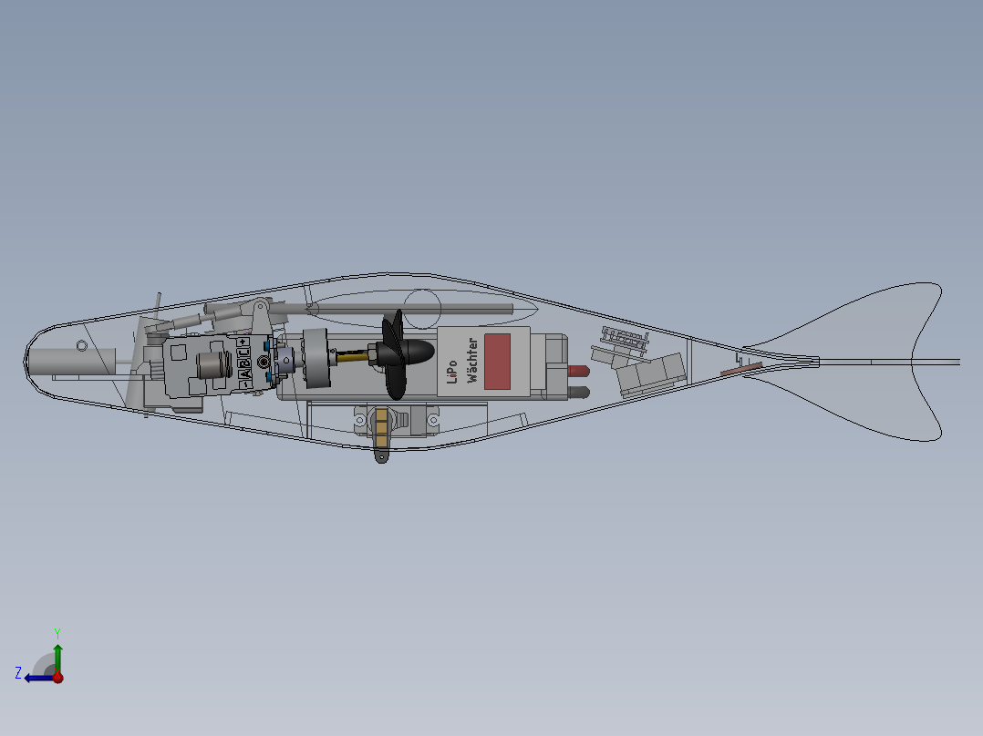 自制ROV遥控潜水艇gamma右视图