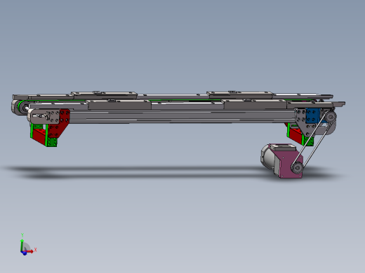 1.3米双皮带输送机构
