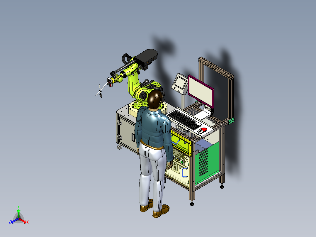 平面度测量机械手调试模拟