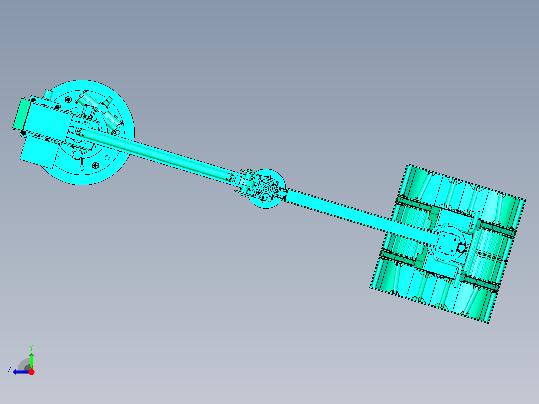 带有抓斗的肥料搬运助力机械臂右视图