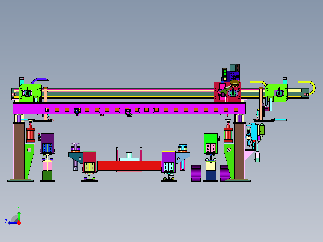 钢结构组装用龙门焊接机右视图