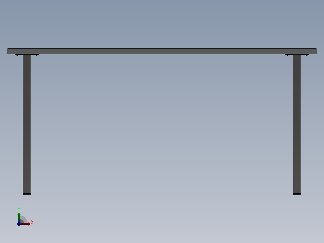 电脑桌(28)前视图