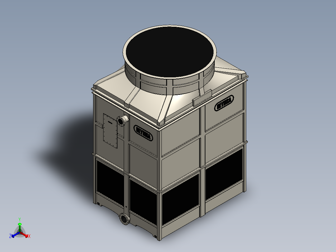 A2004849-冷却机型号 RTGM-1012115-B正等轴测图