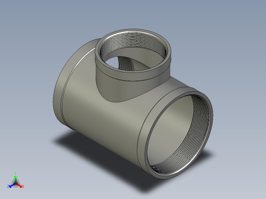螺纹管三通-异径 DN100-DN80