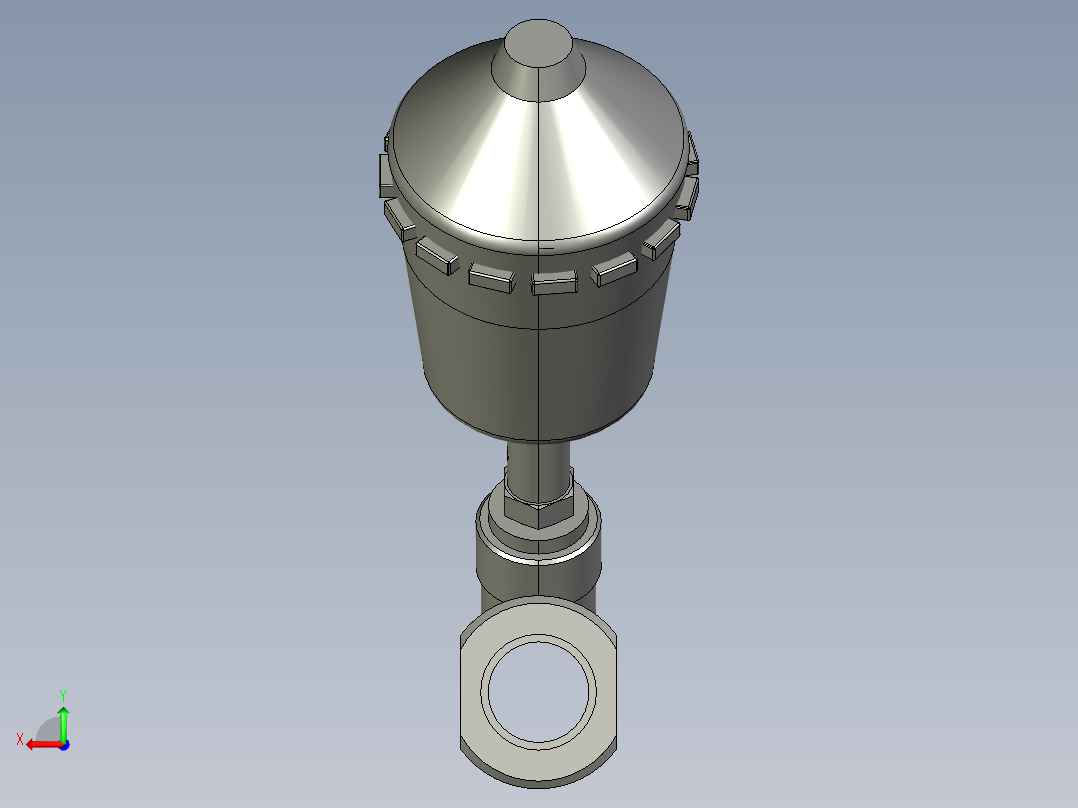 二位二通活塞式多介质角座阀系列25后视图