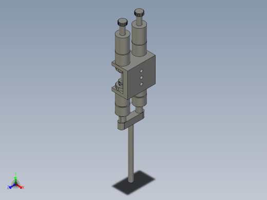 12122-双叶阀双叶点胶阀正等轴测缩略图