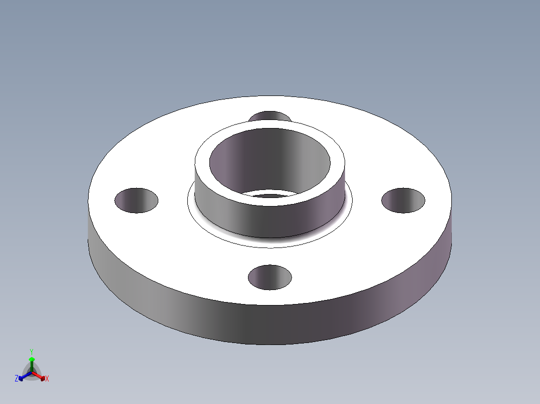 FLANGE_DN40_PN10_U-PVC正等轴测图