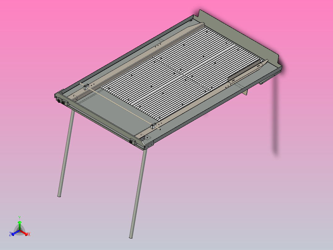 倾斜的包装台主视图