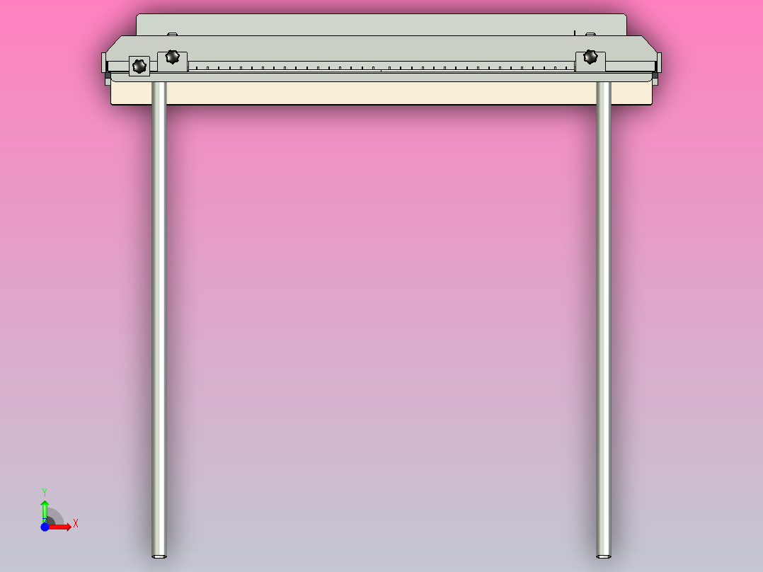 倾斜的包装台前视图