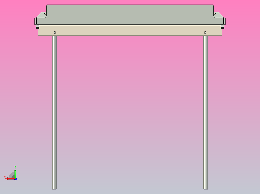 倾斜的包装台后视图