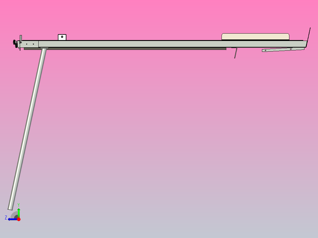 倾斜的包装台右视图