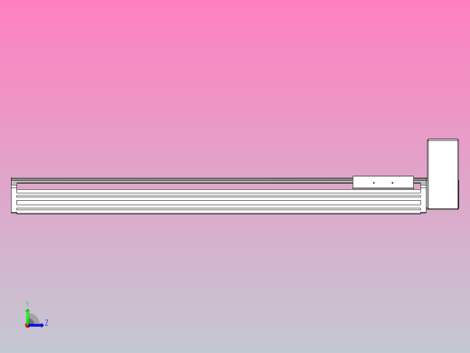 皮带直线轴半封闭可选导轨TPA-HNB-140D-120-L650-LU-Y-P40-N3左视缩略图