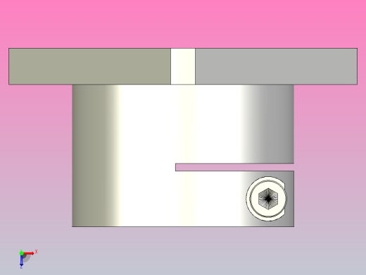 GBJ11-D35导向轴支座（开口型法兰型）俯视缩略图