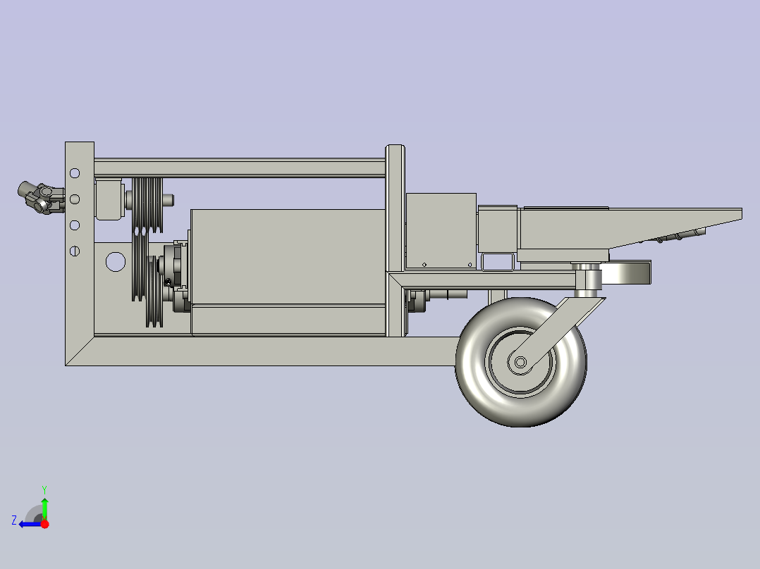 秸秆收割青贮机割台右视图
