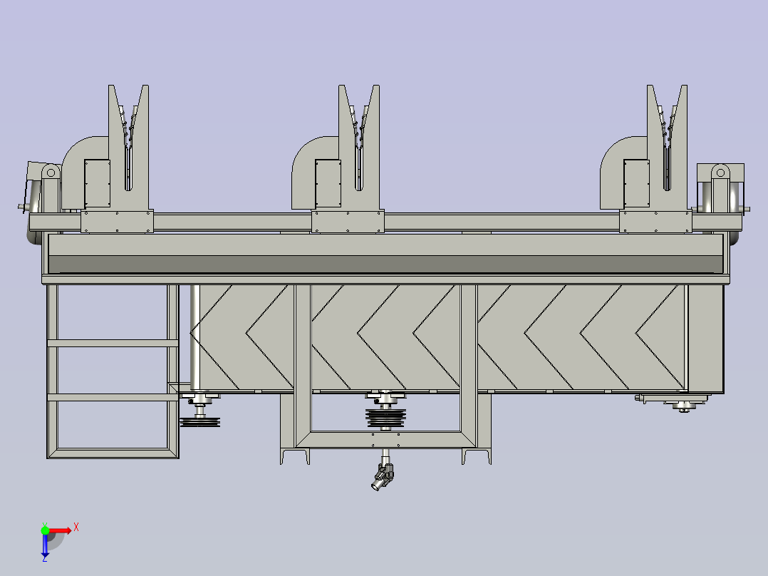 秸秆收割青贮机割台俯视图
