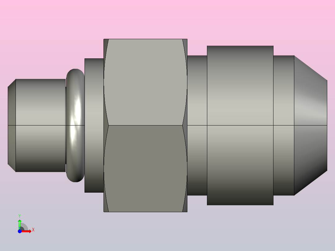 8 4 f5ox s硬管接头前视图