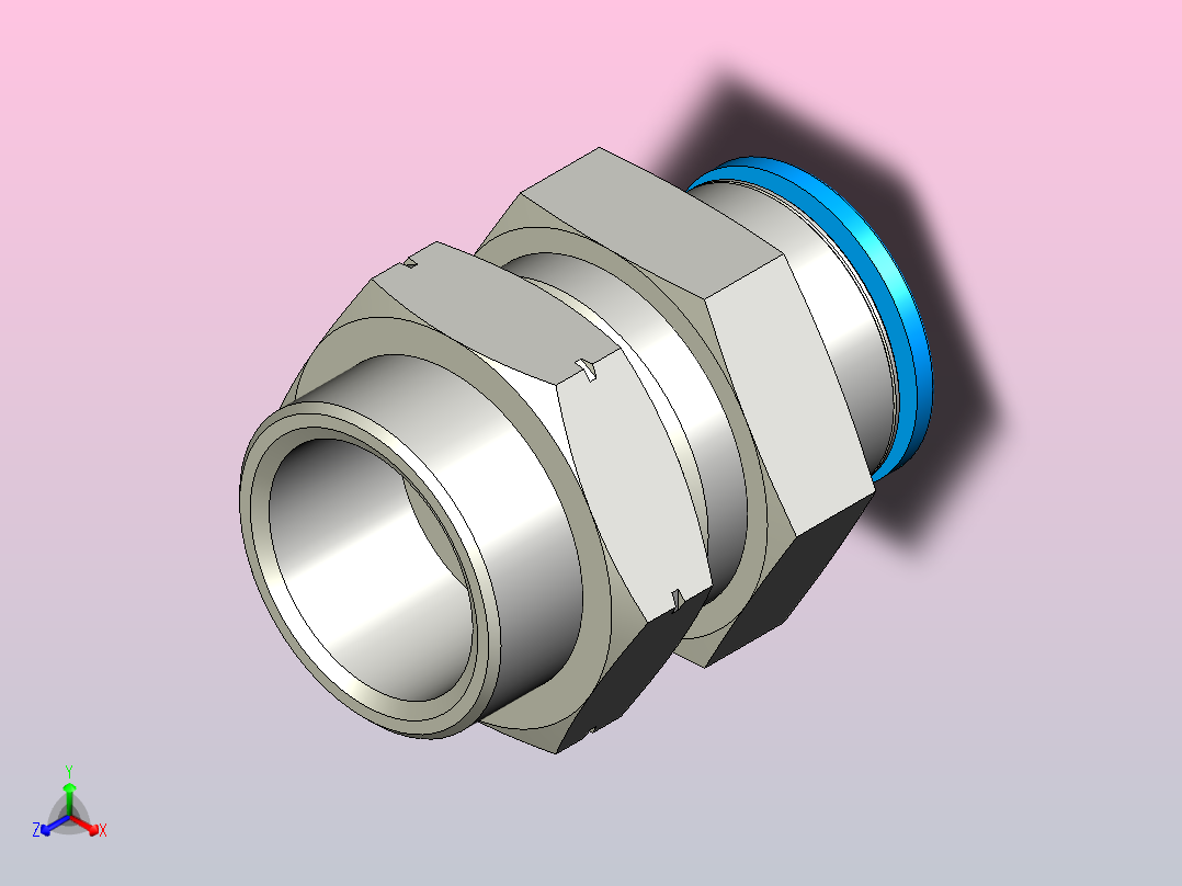 快插接头QSSF-3_8-1_2-U正等轴测图