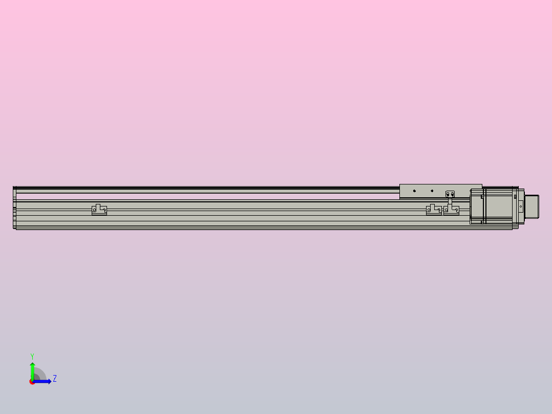 MT136BS半封闭丝杆滑台[MT136BS.L#.600.BR.P40.C3]左视图