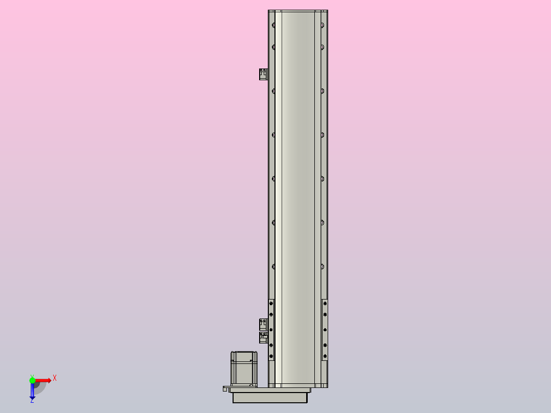 MT136BS半封闭丝杆滑台[MT136BS.L#.600.BR.P40.C3]俯视图