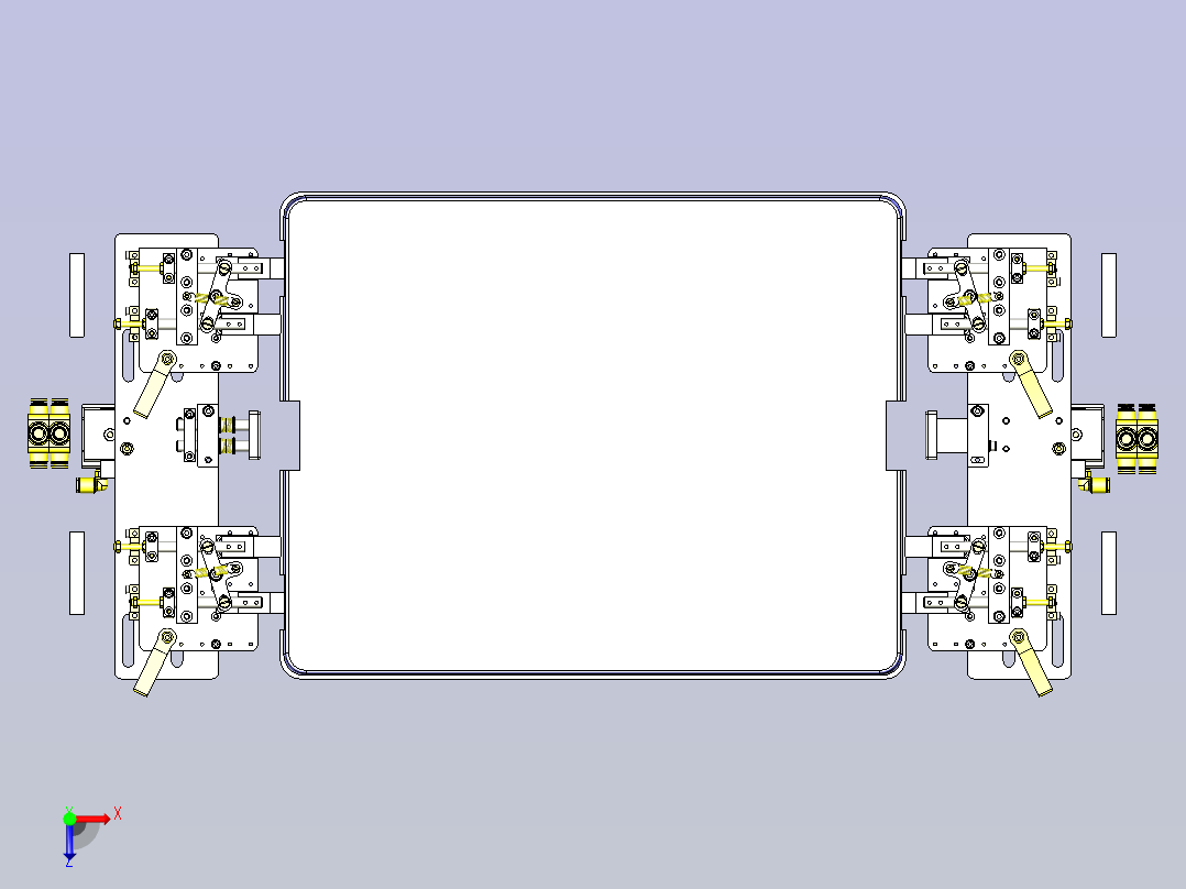 一款层叠托盘的分离3D模型俯视图