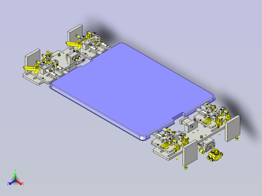 一款层叠托盘的分离3D模型正等轴测缩略图