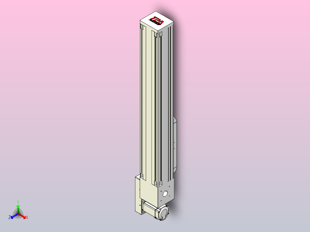 伺服电机集成皮带传动直线执行器TPA-OCB-140-256-L450-MR-P75-N3主视图