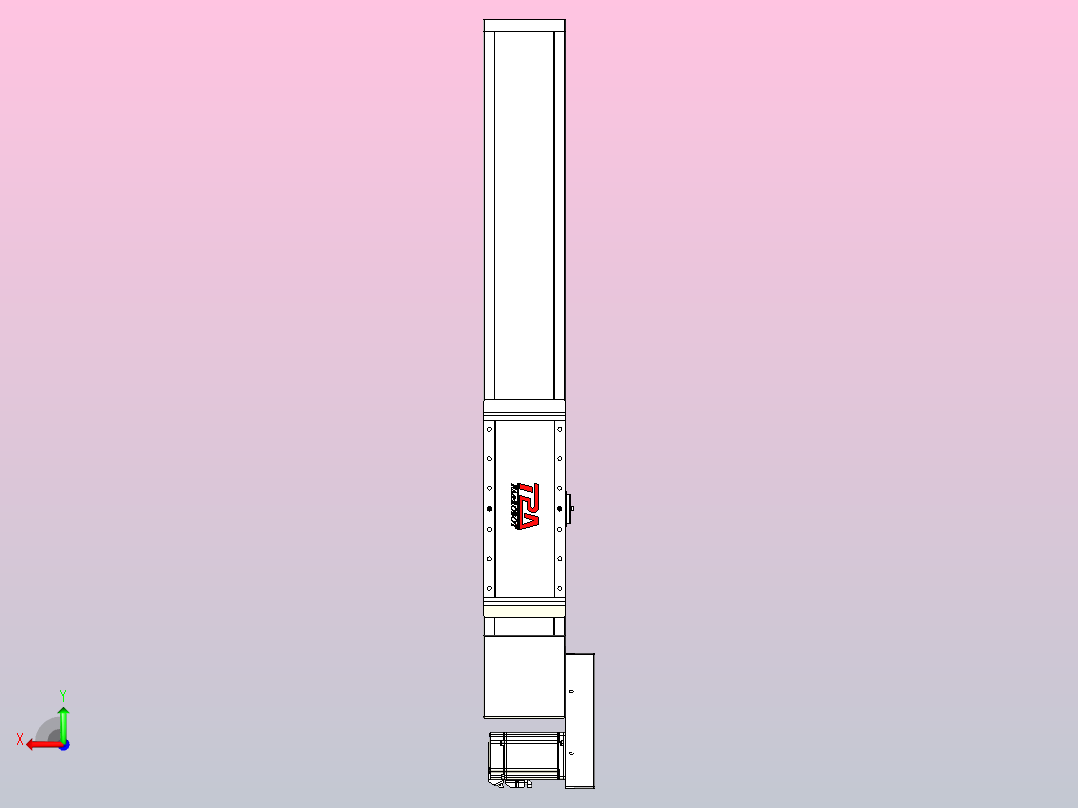 伺服电机集成皮带传动直线执行器TPA-OCB-140-256-L450-MR-P75-N3后视图