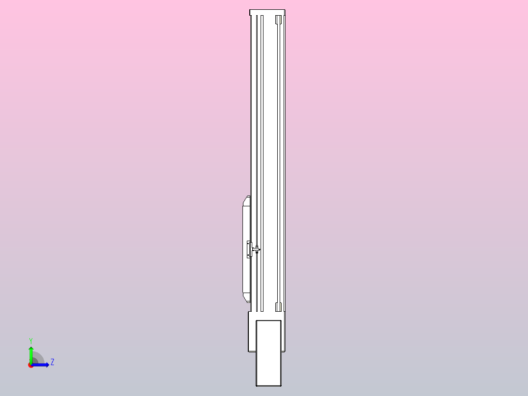 伺服电机集成皮带传动直线执行器TPA-OCB-140-256-L450-MR-P75-N3左视图