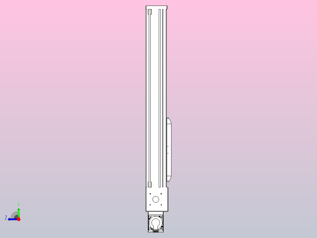 伺服电机集成皮带传动直线执行器TPA-OCB-140-256-L450-MR-P75-N3右视图