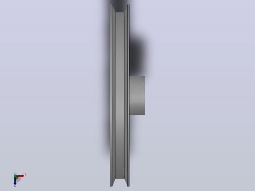 紧定螺钉型圆皮带用滑轮_BRDLTB-140-H5-5-A俯视缩略图