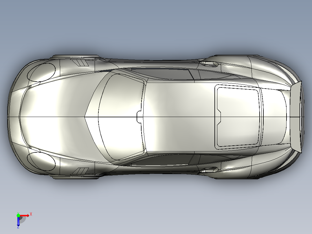 保时捷Porshe 911 Turbo S俯视图