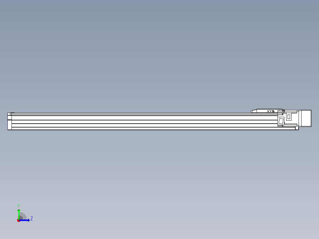 滚珠丝杠直线轴内置导轨TPA-GCR-80-1610C-L850-MR-M20-N3左视图