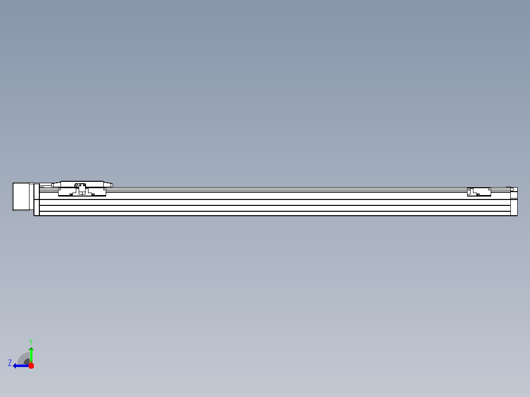 滚珠丝杠直线轴内置导轨TPA-GCR-80-1610C-L850-MR-M20-N3右视图