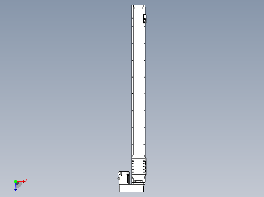 滚珠丝杠直线轴内置导轨TPA-GCR-80-1610C-L850-MR-M20-N3俯视图