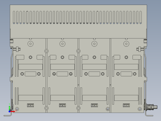 NA1-3200X-2000-2500-4P固定万能式断路器三维模型202208前视缩略图
