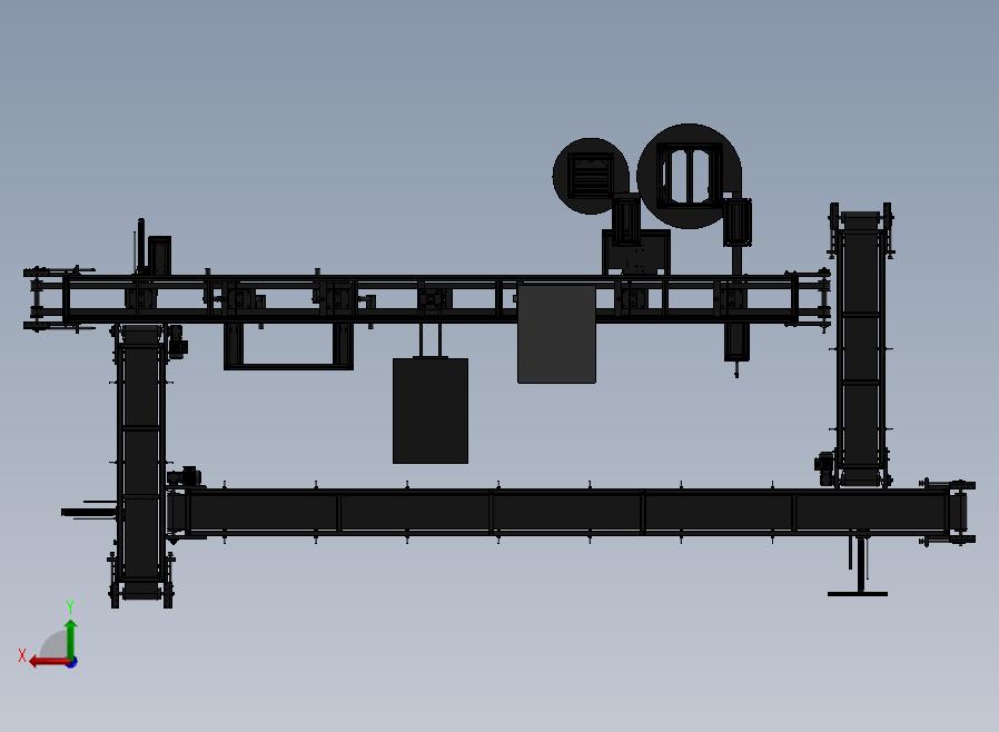 自动生产线后视图