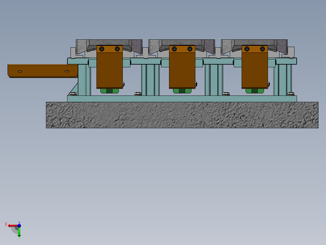 板簧压板及连接板机加专用夹具后视图