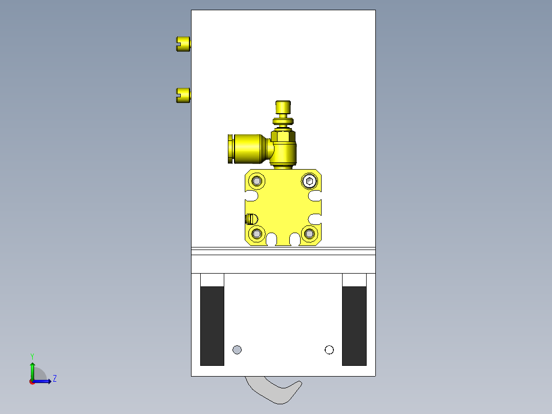 工件控制机构左视图