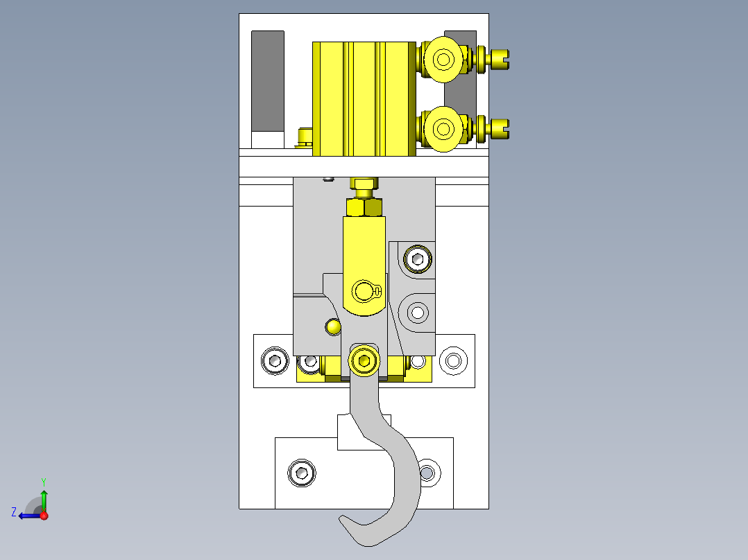 工件控制机构右视图