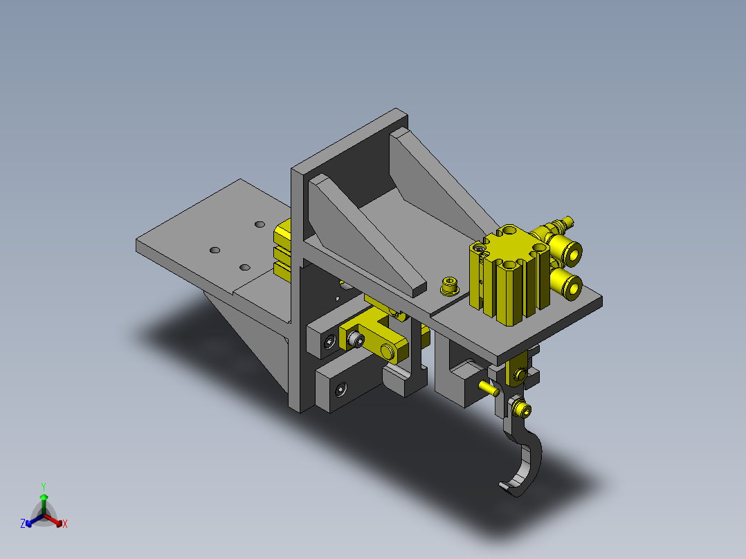 工件控制机构正等轴测图