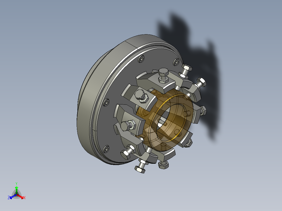 闭式弹性膜片自定心夹紧装置（cad+pro+说明书）